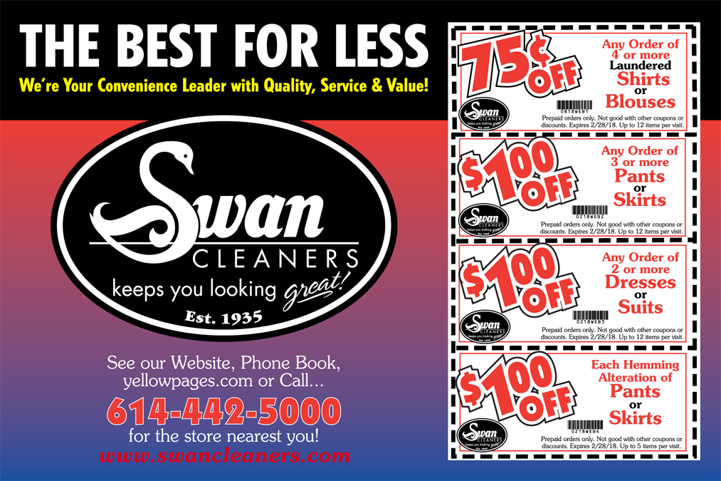 Specials & Coupons Swan Cleaners